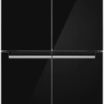 Serie 4 Kühl-Gefrierkombination mehrtürig, Glasfront 189.5 x 85.5 cm Schwarz, Total No Frost