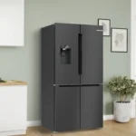 Serie 6 Kühl-Gefrier-Kombination, mehrtürig 183 x 90.5 cm Gebürsteter schwarzer Stahl AntiFingerprint, Total No Frost