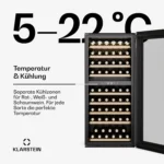 Vinsider 59,2cm 79 Flaschen Einbau-Weinkühlschrank​ 2 Zonen Schwarz – Bild 4