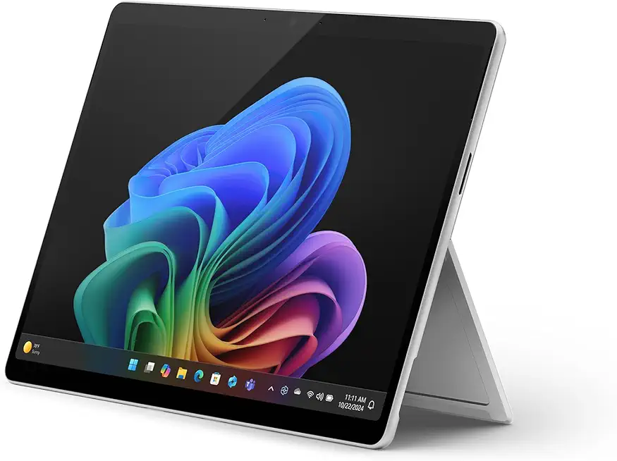 617chTJprGL._AC_UY654_FMwebp_QL65_.webp Microsoft Surface Pro | Copilot+ PC | 13” OLED Touchscreen | Snapdragon® X Elite (12 Kerne) | 32GB RAM | 1TB SSD | neuestes Modell, 11. Edition | Platin (Netzteil separat erhältlich) – Bild 1