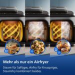 Philips Airfryer 5000 Series Dual Basket Heißluftfritteuse mit Dampfgar-Funktion & 2 Körben